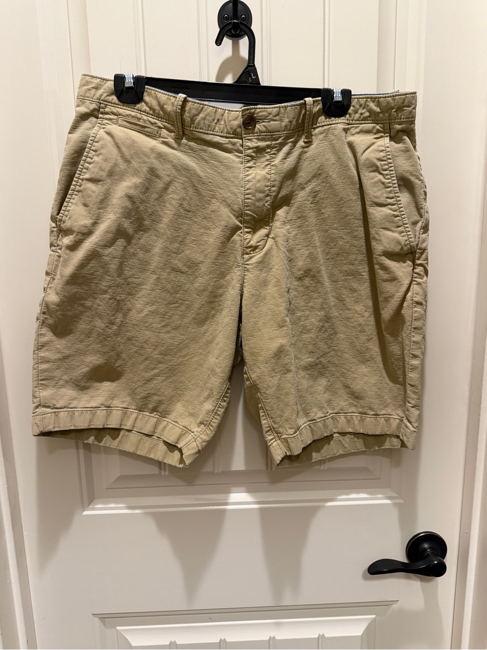 Original Penguin Men's Khaki Flat Front Cotton Shorts